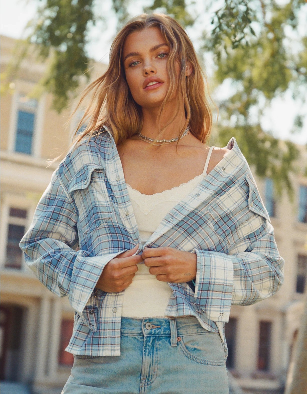 NewAE Throwback Flannel Button-Up Shirt