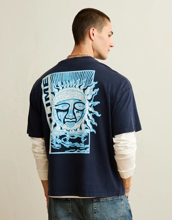 NewAE Boxy Fit Sublime Graphic T-Shirt