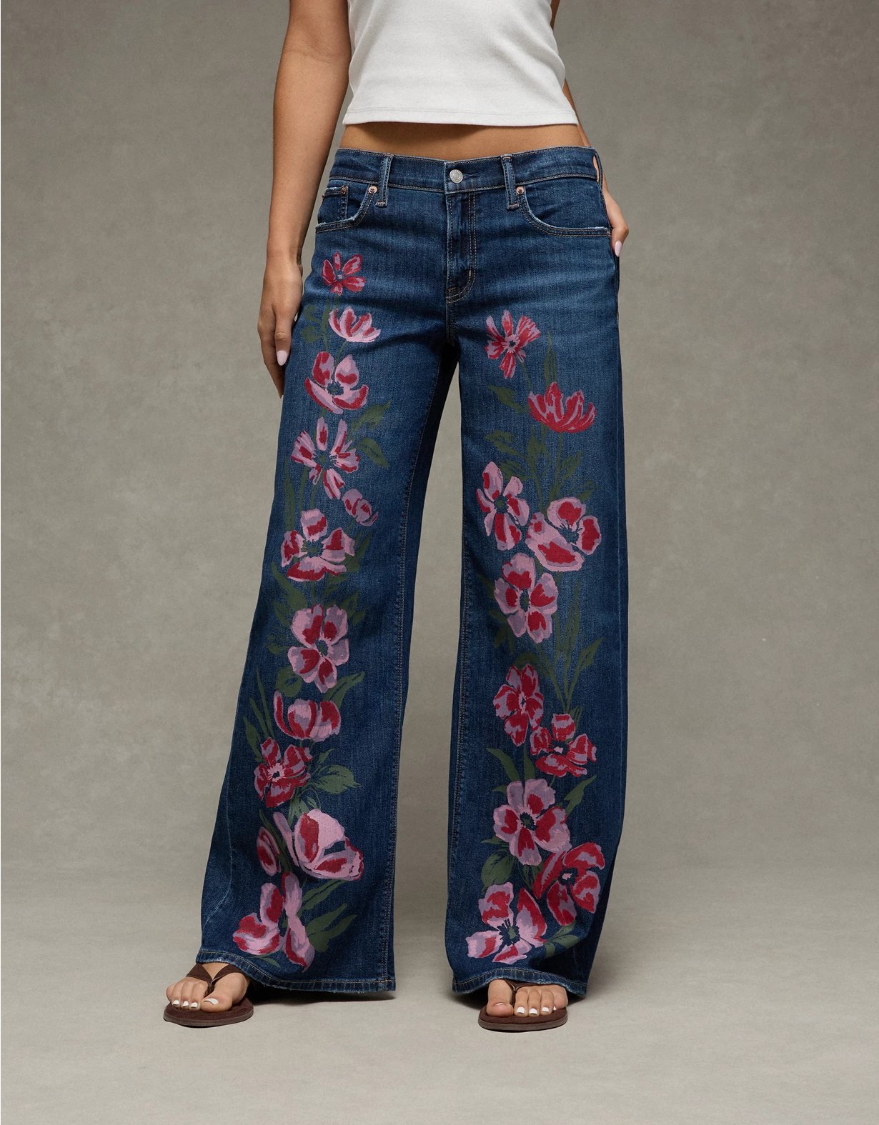 New + Dreamy DrapeAE Low-Rise Baggy Ultra-Wide Leg Jean
