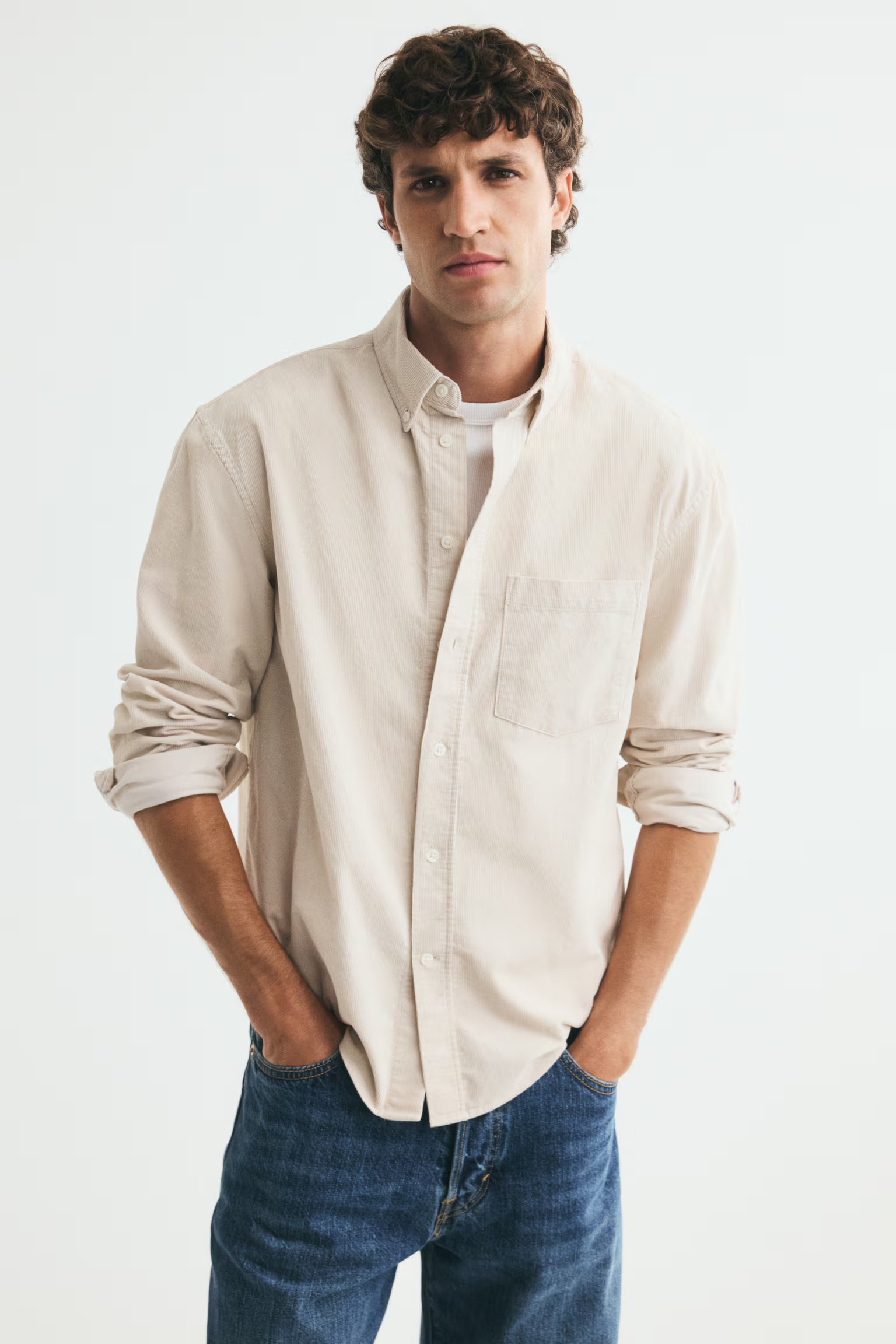Regular-Fit Corduroy Shirt