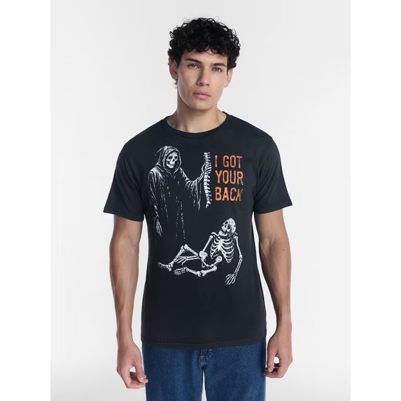 Halloween Men's Back Breaker Graphic Tee from Way to Celebrate, Sizes XS-4XLT